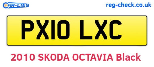 PX10LXC are the vehicle registration plates.