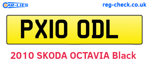 PX10ODL are the vehicle registration plates.