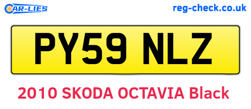 PY59NLZ are the vehicle registration plates.