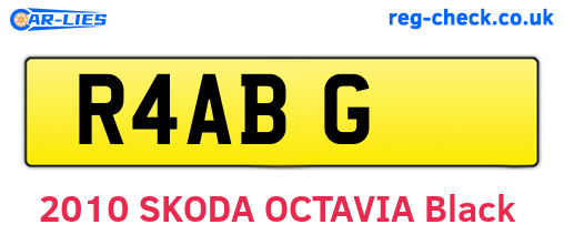 R4ABG are the vehicle registration plates.