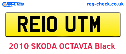 RE10UTM are the vehicle registration plates.
