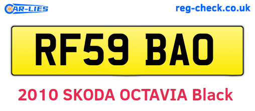 RF59BAO are the vehicle registration plates.