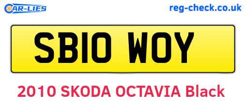 SB10WOY are the vehicle registration plates.