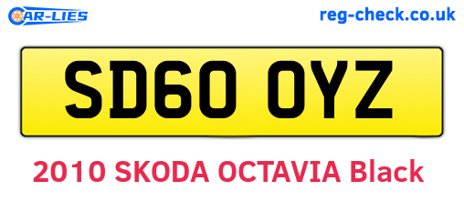SD60OYZ are the vehicle registration plates.