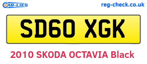 SD60XGK are the vehicle registration plates.
