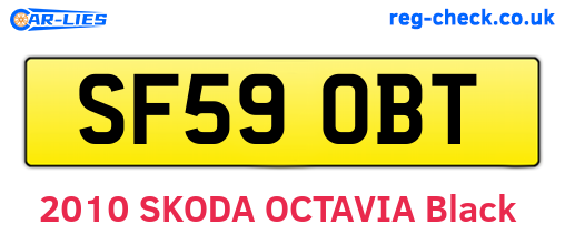SF59OBT are the vehicle registration plates.