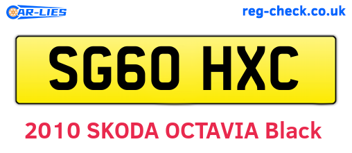 SG60HXC are the vehicle registration plates.