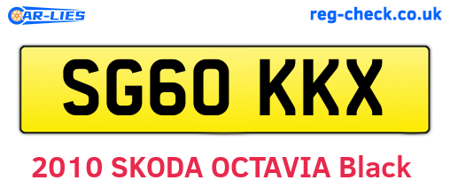 SG60KKX are the vehicle registration plates.