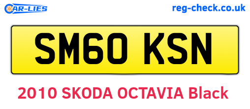 SM60KSN are the vehicle registration plates.