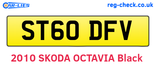 ST60DFV are the vehicle registration plates.