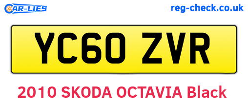 YC60ZVR are the vehicle registration plates.
