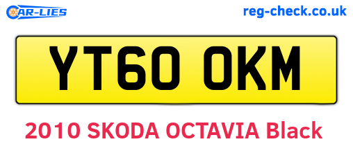 YT60OKM are the vehicle registration plates.