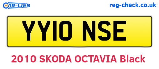 YY10NSE are the vehicle registration plates.