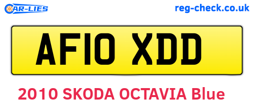 AF10XDD are the vehicle registration plates.