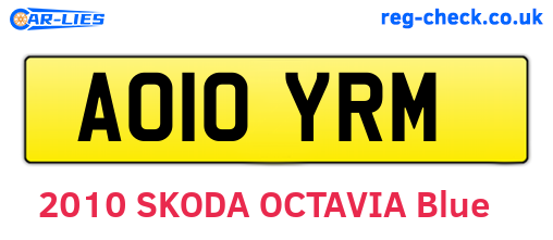 AO10YRM are the vehicle registration plates.