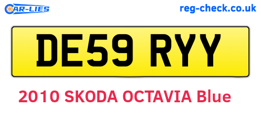 DE59RYY are the vehicle registration plates.