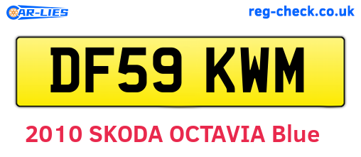 DF59KWM are the vehicle registration plates.