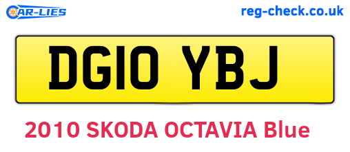 DG10YBJ are the vehicle registration plates.