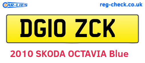 DG10ZCK are the vehicle registration plates.