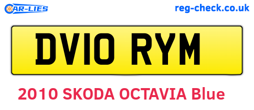 DV10RYM are the vehicle registration plates.