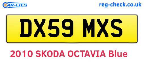 DX59MXS are the vehicle registration plates.