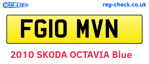 FG10MVN are the vehicle registration plates.