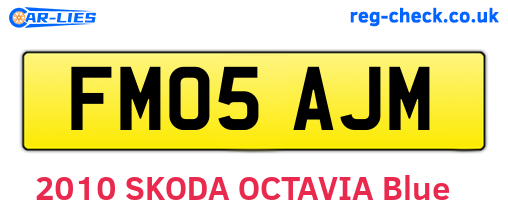 FM05AJM are the vehicle registration plates.