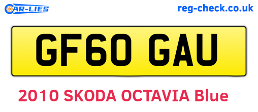 GF60GAU are the vehicle registration plates.