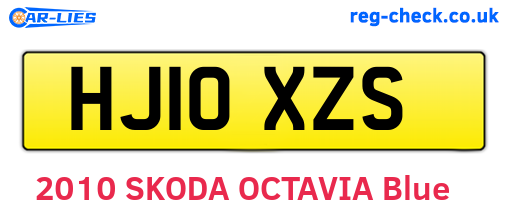 HJ10XZS are the vehicle registration plates.