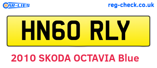 HN60RLY are the vehicle registration plates.