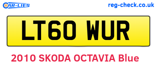 LT60WUR are the vehicle registration plates.