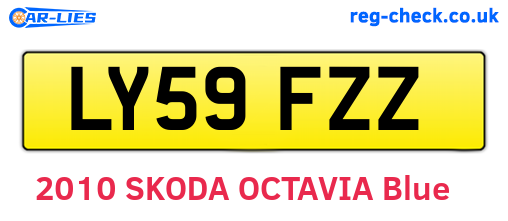 LY59FZZ are the vehicle registration plates.