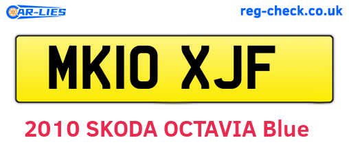 MK10XJF are the vehicle registration plates.