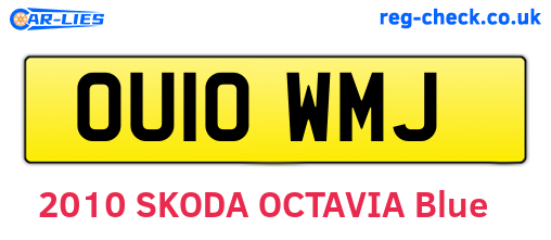 OU10WMJ are the vehicle registration plates.