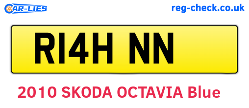 R14HNN are the vehicle registration plates.