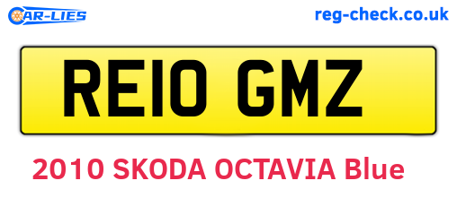 RE10GMZ are the vehicle registration plates.