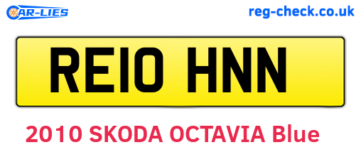 RE10HNN are the vehicle registration plates.