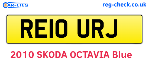 RE10URJ are the vehicle registration plates.