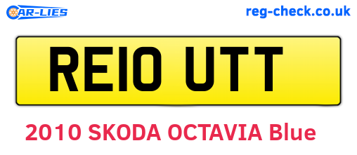 RE10UTT are the vehicle registration plates.