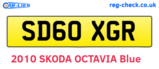 SD60XGR are the vehicle registration plates.