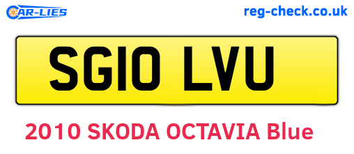 SG10LVU are the vehicle registration plates.