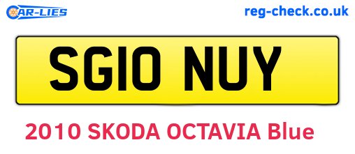 SG10NUY are the vehicle registration plates.
