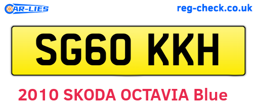 SG60KKH are the vehicle registration plates.