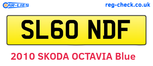 SL60NDF are the vehicle registration plates.