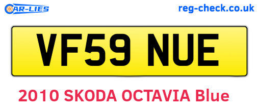 VF59NUE are the vehicle registration plates.