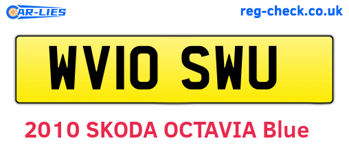 WV10SWU are the vehicle registration plates.