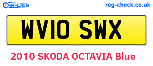 WV10SWX are the vehicle registration plates.