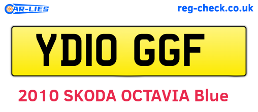 YD10GGF are the vehicle registration plates.