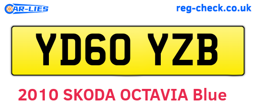 YD60YZB are the vehicle registration plates.