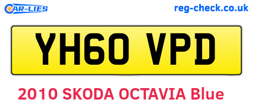 YH60VPD are the vehicle registration plates.